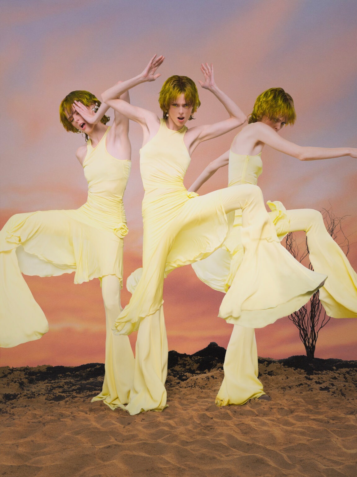 3 girls with yellow